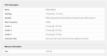 Samsung Galaxy A77 w Geekbench 6