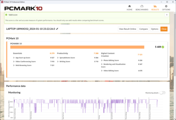 PCMark 10 na baterii