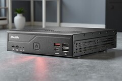 Mini-komputer Shuttle XPC Slim DH810 jest przeznaczony dla branży IT. (Źródło zdjęcia: Shuttle, edytowane)