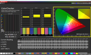 Kolory (True Tone: wyłączone, docelowa przestrzeń kolorów: sRGB)