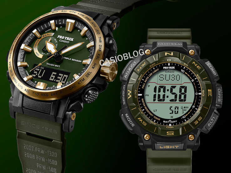 Zegarki Casio Pro Trek PRW-61ANS-3 (po lewej) i PRG-340ANS-3 (po prawej). (Źródło zdjęcia: Casioblog)