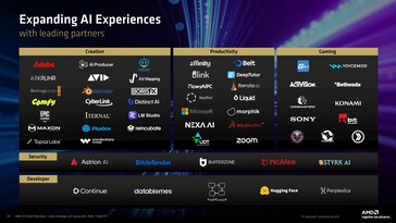 Obsługa oprogramowania AMD Strix Halo. (Źródło obrazu: AMD)