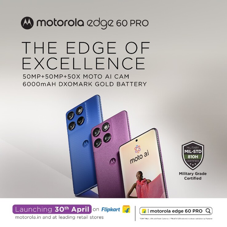 Nowy plakat premierowy Edge 60 Pro. (Źródło: Motorola IN)