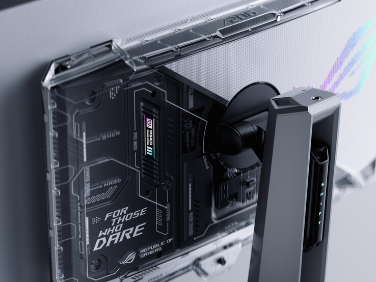 ROG Swift OLED PG27AQWP-W ma uderzający design. (Źródło obrazu: Asus)