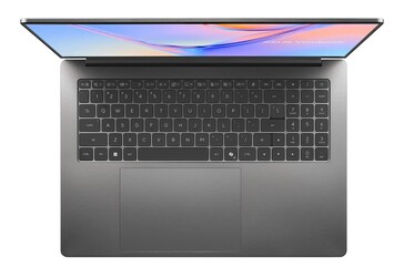 Asus Vivobook S16 widoczny z góry z klawiaturą i touchpadem