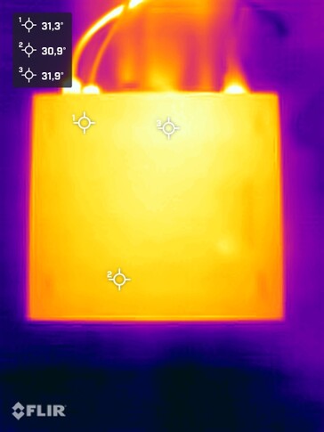 Minisforum MS-S1 Max stress test (spód)