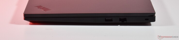 prawo: USB-A 3.2 Gen 1, RJ45-Ethernet, Kensington-Lock