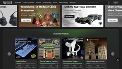 Nowa strona crowdfundingowa (widoczna powyżej) jest w fazie wdrażania, ale zawiera już listę wielu interesujących projektów (źródło zdjęcia: MakerWorld)
