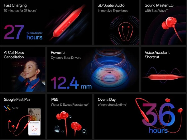 OnePlus Bullets Wireless Z3 ma dźwięk przestrzenny i cztery ustawienia dźwięku. (Źródło obrazu: OnePlus)