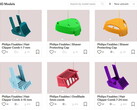 6 z 7 obecnie dostępnych modeli firmy Philips przeznaczonych do druku 3D