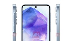 Render &quot;Galaxy A55&quot;. (Źródło: Android Headlines)