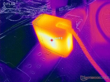 Zasilacz AC osiąga ponad 44 C podczas pracy z wymagającymi obciążeniami