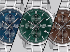 Od lewej do prawej, Casio MTP-E510D-2A2V, MTP-E510D-3AV i MTP-E510D-5AV. (Źródło zdjęcia: Casioblog)