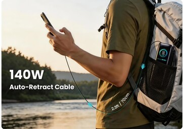 Podix PR70 posiada wbudowany zwijany kabel USB-C