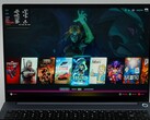 Laptop AIM MAX+ z uruchomionym Bazzite z grami takimi jak Spider-Man 2, The Witcher 3 i Hades pokazanymi w programie uruchamiającym... (Źródło obrazu: ETA PRIME na YouTube)