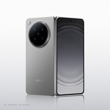 Oppo Find N6 w oryginalnej kolorystyce Titanium.