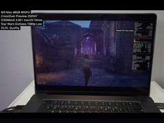 Star Wars Outlaws uruchomione na MacBooku Pro M3 Max przy użyciu Crossover Preview i Game Porting Toolkit 3.0 poprzez tłumaczenie D3DMetal na macOS Tahoe (źródło obrazu: YouTube/Andrew Tsai)