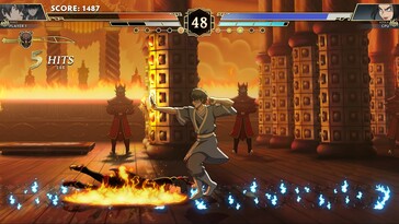 Na zdjęciu: Zrzut ekranu z rozgrywki z gry „Avatar Legends: The Fighting Game”.