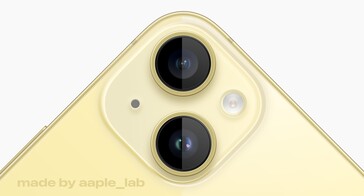 Waniliowy iPhone serii 14 w swoim rzekomo nowym, wiosennym kolorze (Źródło: @aaple_lab via Twitter)