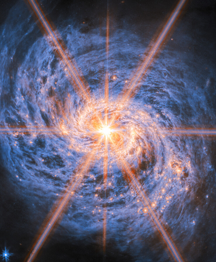 Obraz przedstawiający galaktykę NGC 1068.