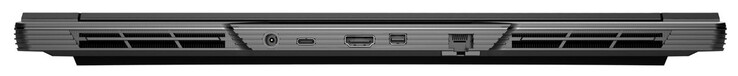 Tył: Złącze zasilania, USB 3.2 Gen 2 (USB-C), HDMI 2.1, Mini DisplayPort 1.4a, Gigabit Ethernet (2,5 GBit/s)