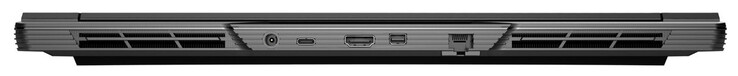 Tył: złącze zasilania, USB 3.2 Gen 2 (USB-C), HDMI 2.1, Mini DisplayPort 1.4a, Gigabit Ethernet (2,5 GBit/s)