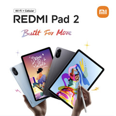 Redmi Pad 2 jest dostępny w dwóch wersjach kolorystycznych, ale nie w konfiguracji z łącznością 4G. (Źródło obrazu: Xiaomi - edytowane)