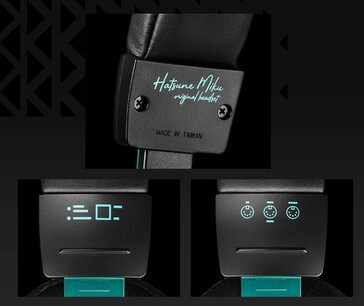 Elementy wzornictwa Miku można znaleźć w całym zestawie słuchawkowym Audio-Technica Hatsune Miku ATH-M50xSTS-USB MIKU. (Źródło obrazu: Audio-Technica)