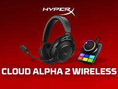 Słuchawki bezprzewodowe HyperX Cloud Alpha 2 są dostarczane ze stacją bazową. Na zdjęciu: zdjęcie promocyjne zestawu. (Źródło zdjęcia: HP - edytowane)