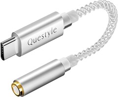 Questyle Qlink-C to podstawowy przetwornik cyfrowo-analogowy USB-C ważący zaledwie 5 gramów (0,17 uncji). (Źródło zdjęcia: Questyle)