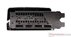 Porty zewnętrzne na karcie XFX Speedster QICK 308 Radeon RX 7600 Black Edition