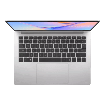 Asus Vivobook S14 pokazany z góry z klawiaturą i touchpadem