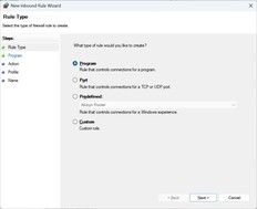 Proszę wybrać program