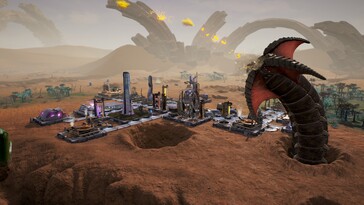 Ilustracja przedstawiająca stworzenie z gry „Aven Colony”.