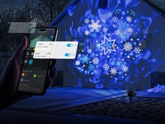 Zewnętrzny projektor dekoracyjny Govee (na zdjęciu) został wydany na całym świecie. (Źródło zdjęcia: Govee)