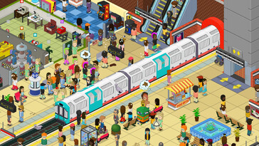 Obraz przedstawiający stację metra w grze Overcrowd: Commute 'Em Up. (Źródło obrazu: Steam)