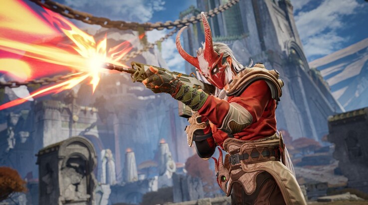 Postać strzelająca w Highguard. 