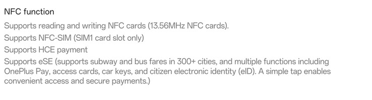 Turbo 6X obsługuje NFC.
