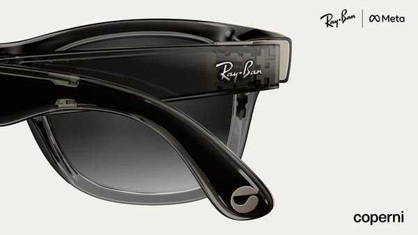 Okulary Ray-Ban Meta x Coperni Limited Edition mają przezroczystą czarną oprawkę. (Źródło zdjęcia: Meta)