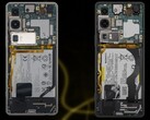 Sony Xperia 1 VI (L) i Xperia 1 V (R) pokazują, ile miejsca zajmuje bateria. (Źródło zdjęcia: WekiHome/Unsplash - edytowane)
