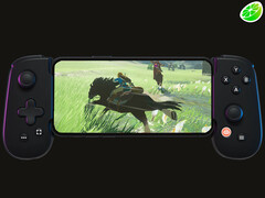 Twórca zaleca przejście na inny emulator Nintendo Switch o nazwie Eden. Na zdjęciu: telefon emulujący grę Switch (źródło obrazu: Backbone, Nintendo i Sudachi - edytowane) 