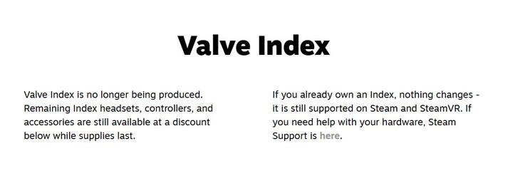 Aktualizacja dotycząca Valve Index.