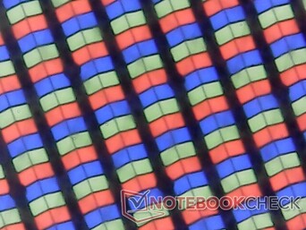 Wyraźne subpiksele RGB z minimalną ziarnistością wynikającą z błyszczącej nakładki