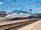 NextGen Acela z elektrowozem i czwartym wózkiem w wariancie Jacobs. (Źródło zdjęcia: Amtrak)