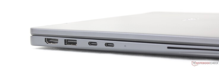 Po lewej: HDMI 2.1, USB-A 3.2 Gen. 1 (5 Gb/s), 2x USB-C Thunderbolt 4 z DisplayPort 2.1 + Power Delivery