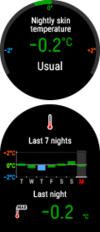 Funkcja nocnego pomiaru temperatury skóry. (Źródło obrazu: Polar)