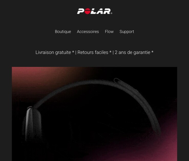 Zwiastun nadchodzącego urządzenia do noszenia Polar udostępniony w wiadomości e-mail do klientów Polar. (Źródło zdjęcia: u/Ok-Employee-8939 via Reddit)