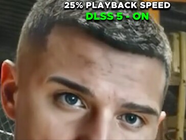 Postać Starfield z włosami z boku głowy z włączonym DLSS.