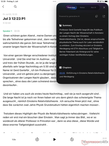 Niemiecki tekst został nagrany dosłownie, a następnie odpowiednio zredagowany przy użyciu sztucznej inteligencji.