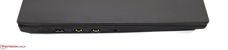 lewy bok: USB C 3.1 Gen 2, HDMI, 2 USB typu A (3.0), gniazdo audio